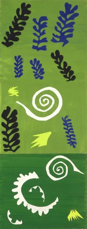 Komposisjon med grønn bakgrunn - Henri Matisse