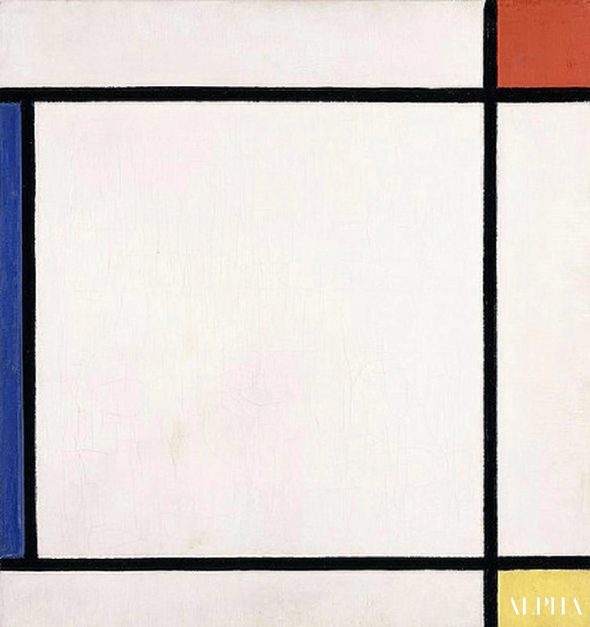 Komposisjon III av rød, gul, blå - Mondrian - Høykvalitets reproduksjoner av malerier og bilder