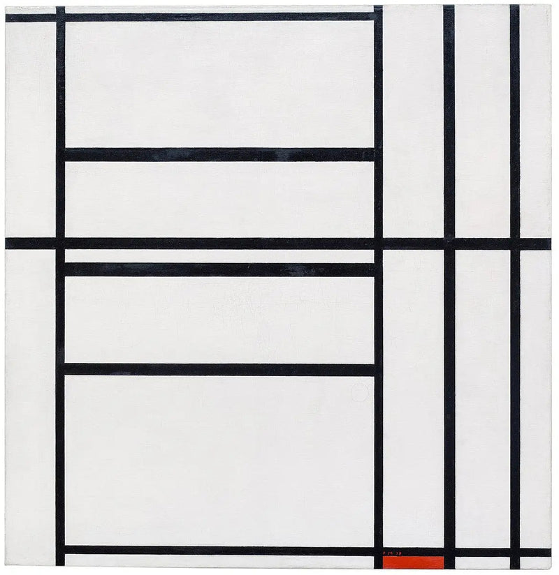 Komposisjon nr. 1 med grått og rødt 1938 / Komposisjon med rødt 1939 - Piet Mondrian