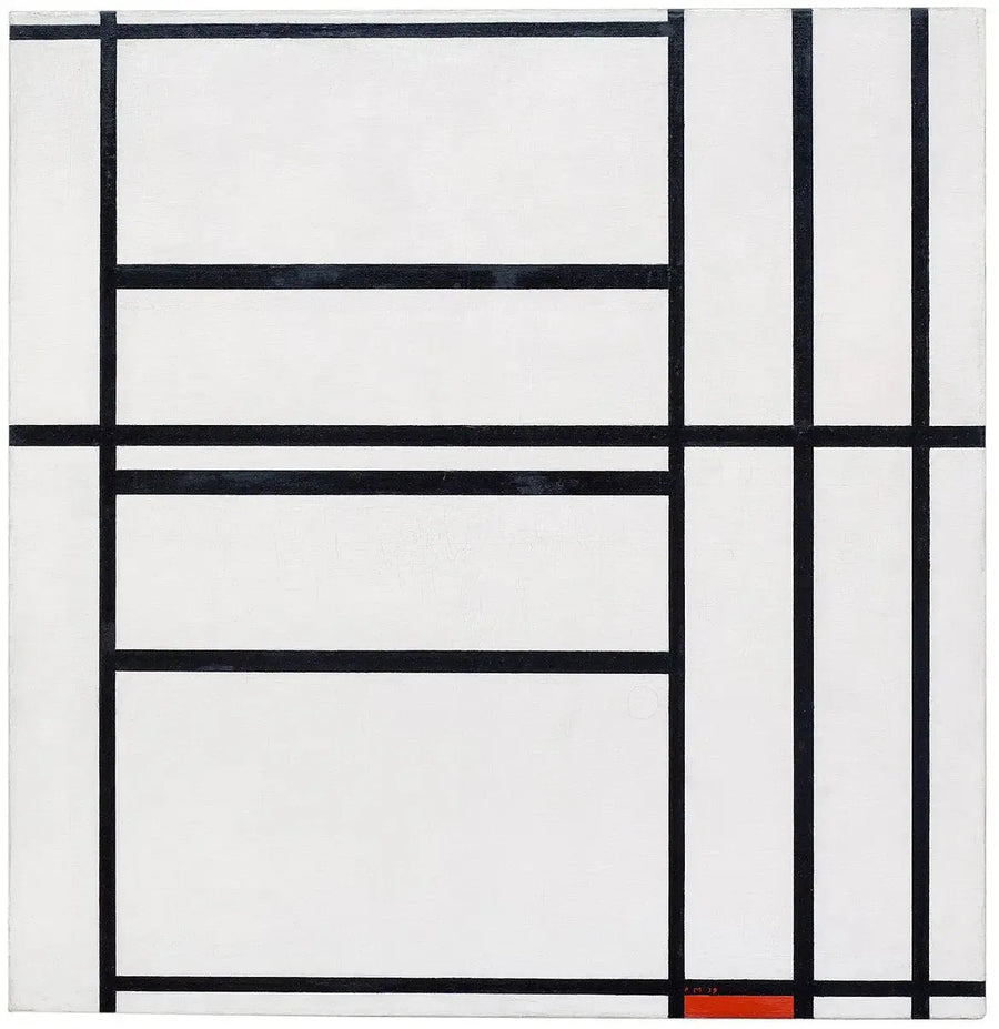 Komposisjon nr. 1 med grått og rødt 1938 / Komposisjon med rødt 1939 - Piet Mondrian