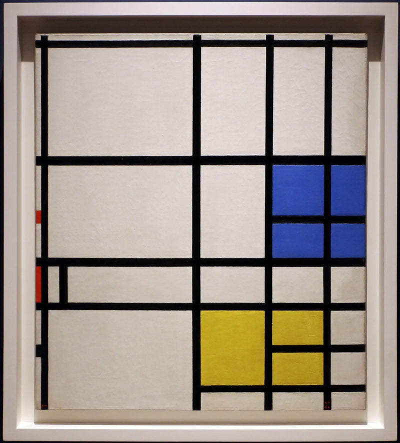 Komposisjon nr. 11, 1940-42--LONDON, med blå, rød og gul - Piet Mondrian