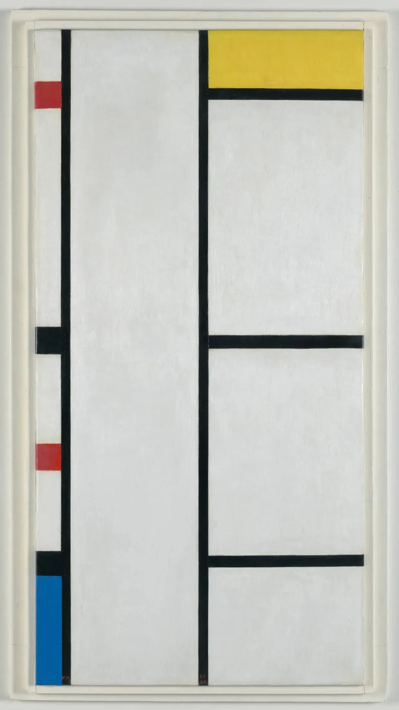 Komposisjon (nr. III) hvit-gul / Komposisjon med rød, gul og blå - Piet Mondrian