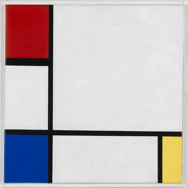 Komposisjon nr. IV, med rødt, blått og gult - Piet Mondrian