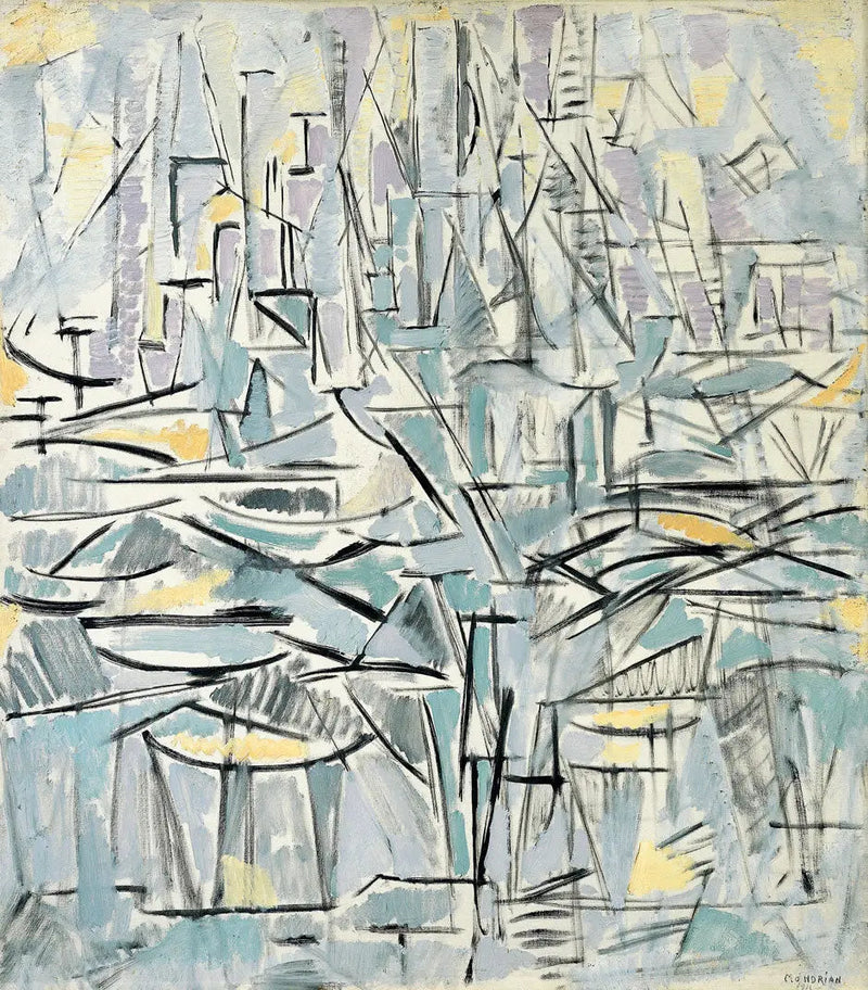Komposisjon nr. XVI, Komposisjon 1 (Trær) - Piet Mondrian