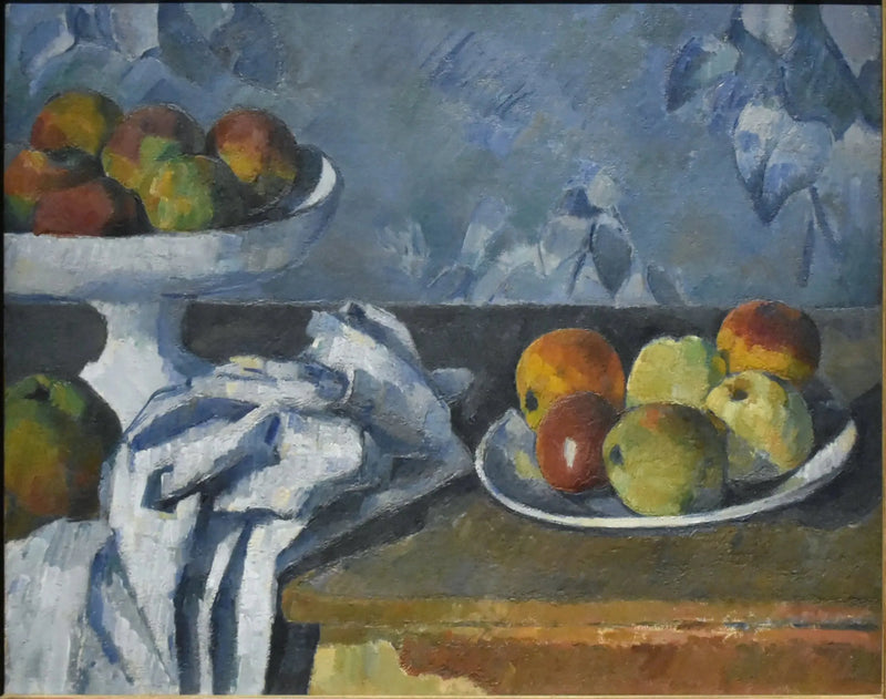 Fruktskål, tallerken og epler - Paul Cézanne