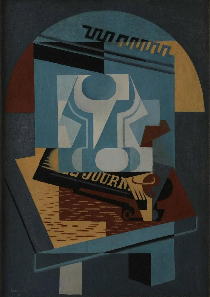 Kompottholder og avis - Juan Gris
