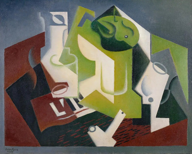 Fruktskål og pipe - Juan Gris