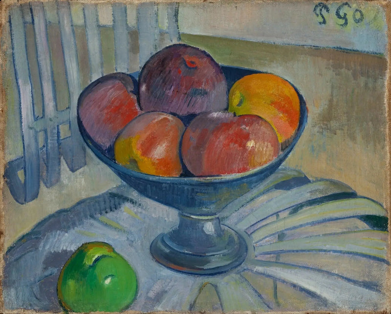 Fruktskål på en hage stol - Paul Gauguin