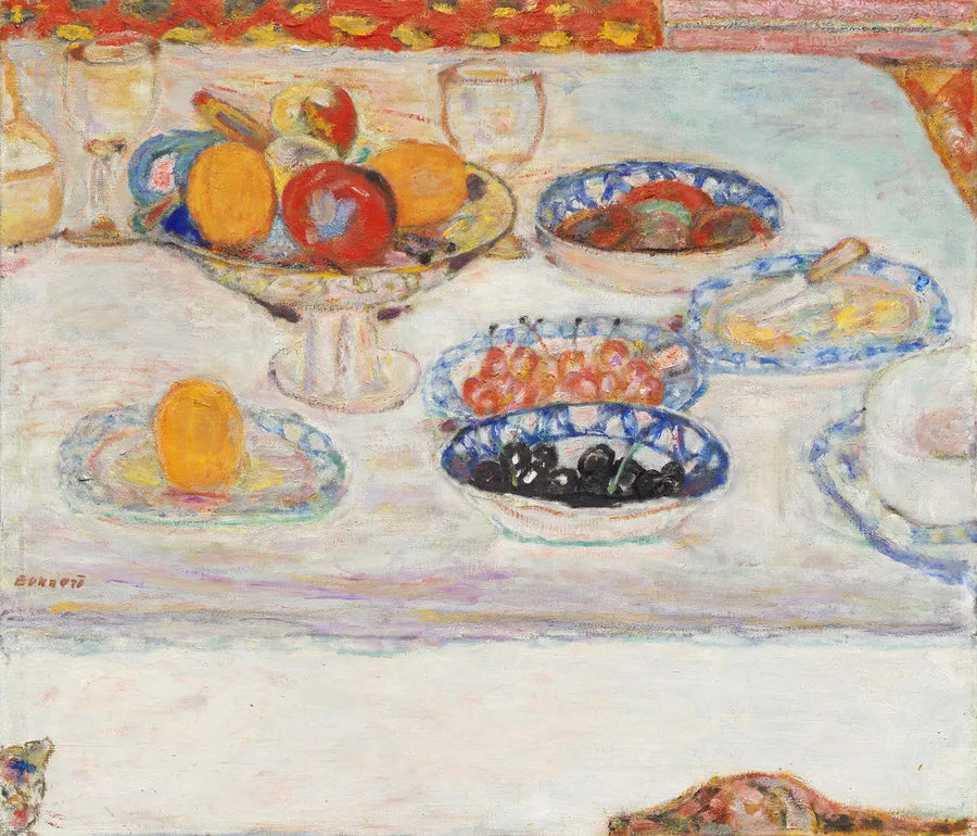 Fruktskåler og tallerkener - Pierre Bonnard