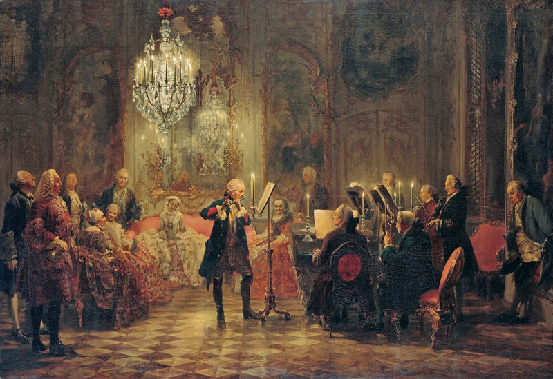 Konsert med fløyte av Frédéric den Store i Sanssouci - Adolph von Menzel