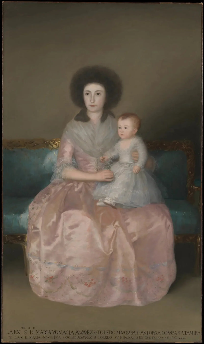 Condesa de Altamira og hennes datter, María Agustina - Francisco de Goya