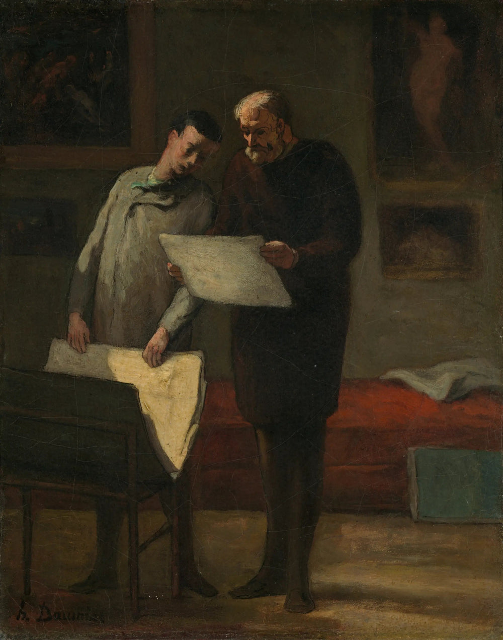 Conseils à un jeune artiste - Honoré Daumier image 1 copie de tableau peinte à la main
