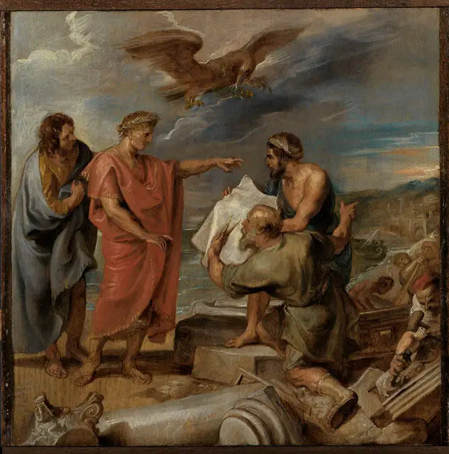 Constantin leder byggingen av Konstantinopel - Peter Paul Rubens