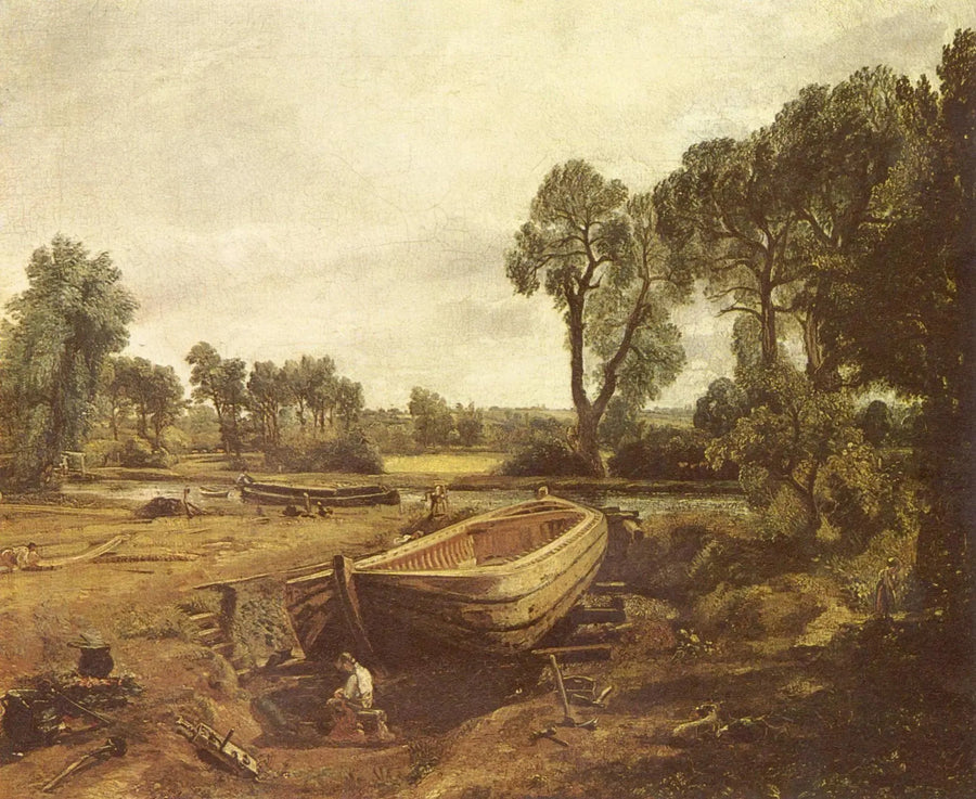 Båtkonstruksjon nær Flatford Mill - John Constable