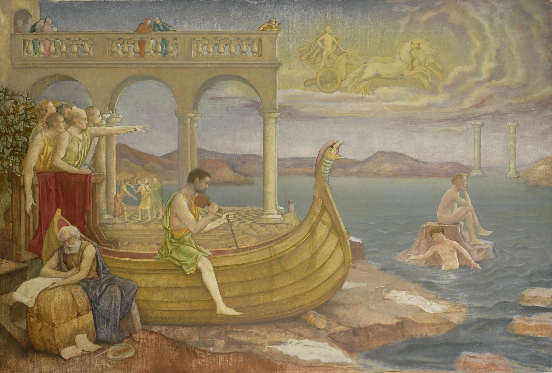 La construction du navire 'Argo' - Antoon Johannes Derkinderen