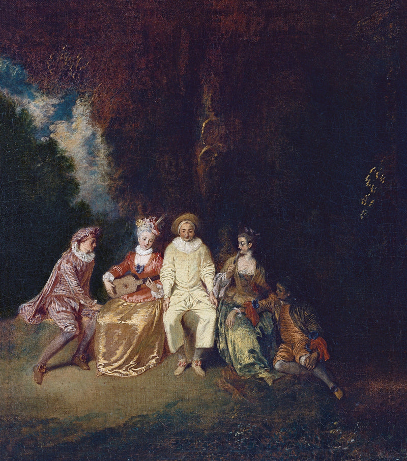 Pierrot-innhold - Antoine Watteau