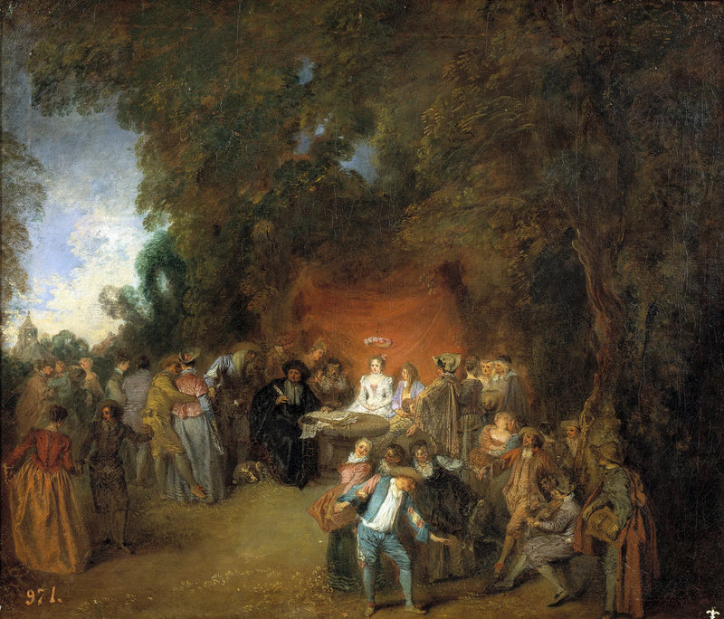 Ekteskapskontrakt og tradisjonell dans - Antoine Watteau