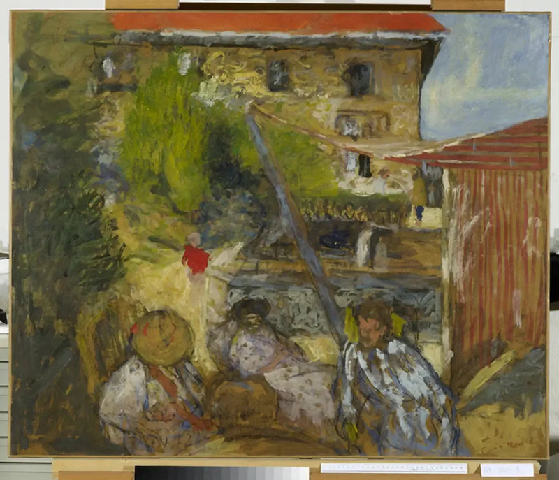 Samtale i hagen - Édouard Vuillard