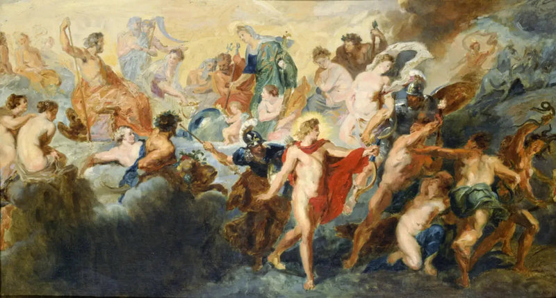 Kopi etter maleriet av Rubens «Gudenes råd» - Pierre-Auguste Renoir