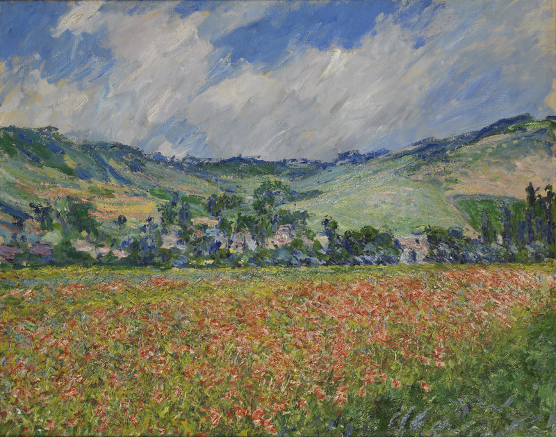 Valmuemark, omgivelser i Giverny W999 - Claude Monet