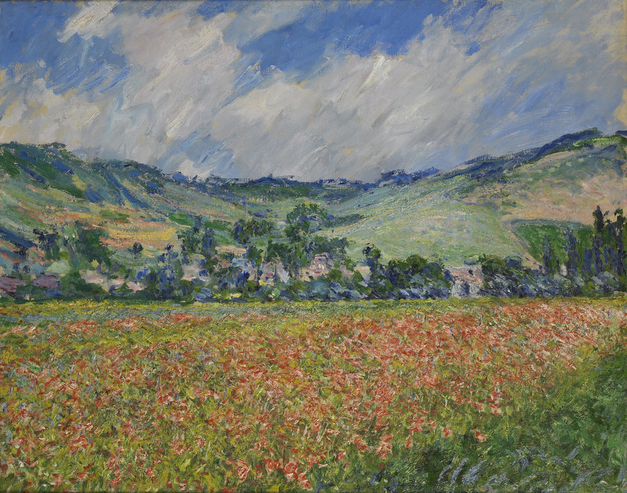 Valmuemark, omgivelser i Giverny W999 - Claude Monet