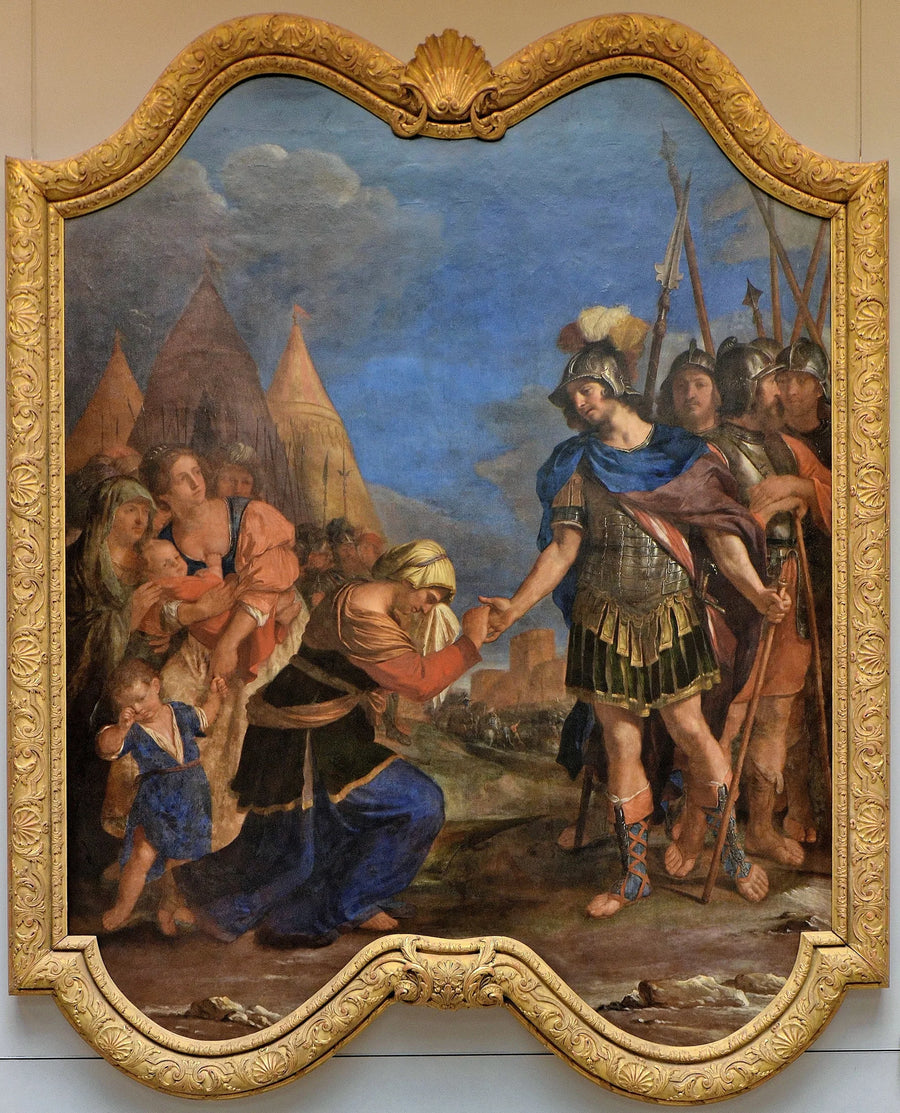 Coriolan levert av sin mor - Guercino