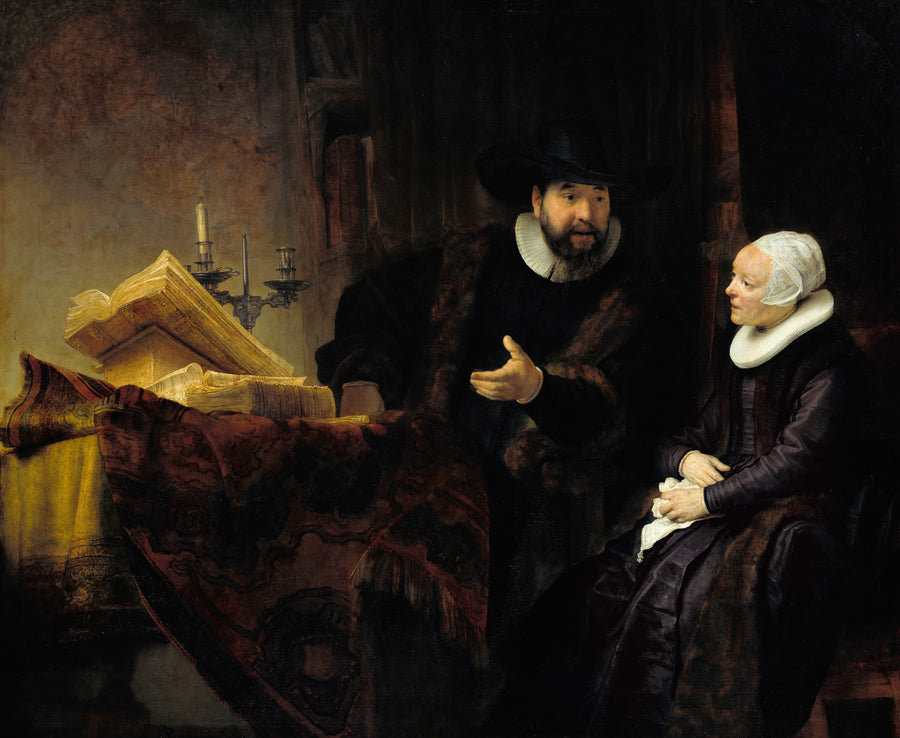 Portrett av Cornelis Claeszoon Anslo og hans kone Aaltje Schouten - Rembrandt