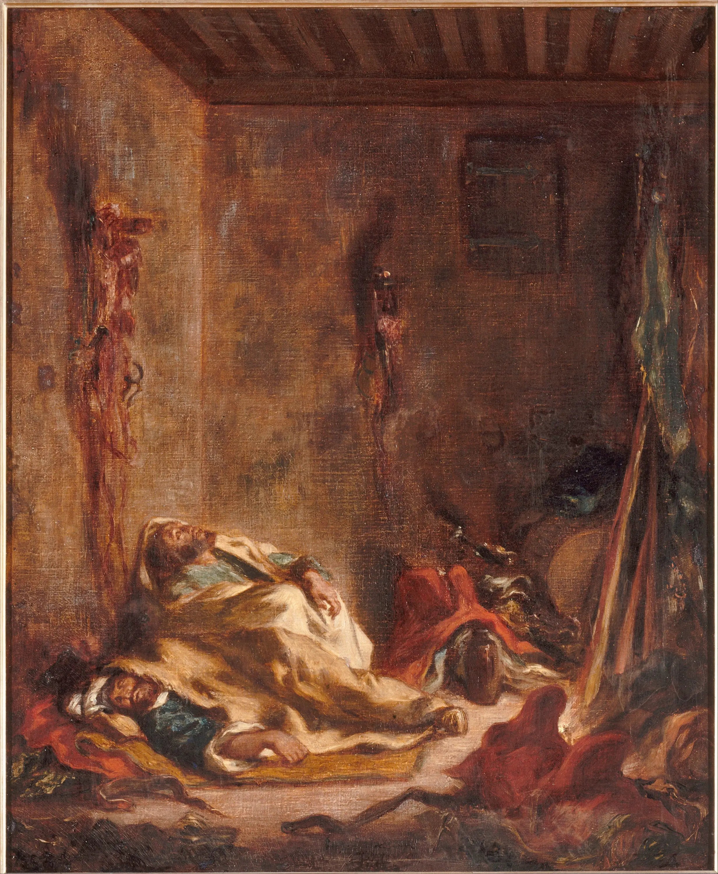 Corps de garde marocain - Eugène Delacroix image 1 copie de tableau peinte à la main