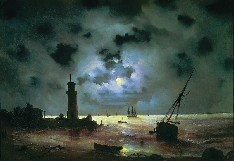 Nattkysten. Nær fyret - Ivan Aïvazovski

Source:
Côte de nuit. Près du phare - Ivan Aïvazovski