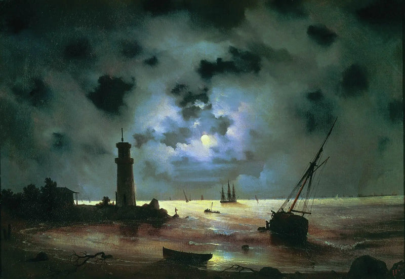 Nattkysten. Nær fyret - Ivan Aïvazovski

Source:
Côte de nuit. Près du phare - Ivan Aïvazovski