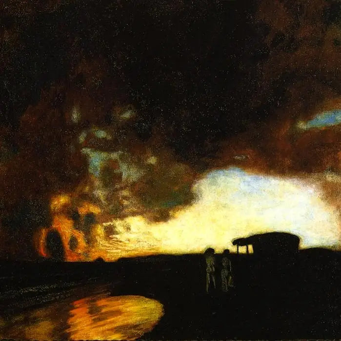 Solnedgang til havs - Franz Von Stuck