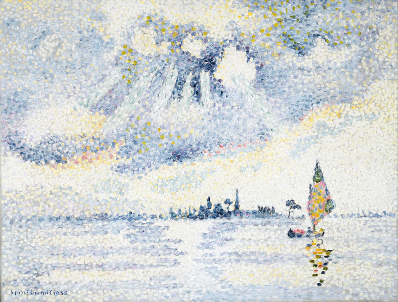 Solnedgang over Venezia-lagunen - Henri-Edmond Cross