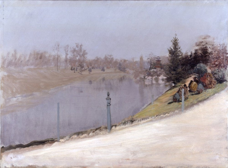 Solnedgang over Seinen - Giuseppe De Nittis