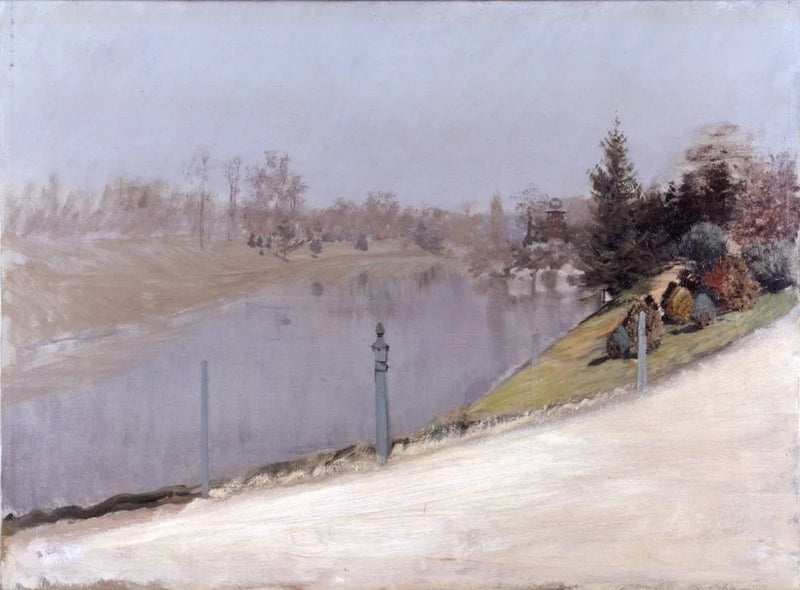 Solnedgang over Seinen - Giuseppe De Nittis