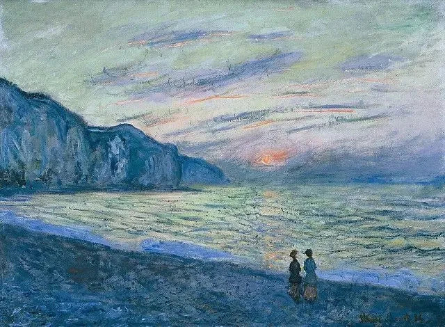 Solnedgang i Pourville W781 - Claude Monet