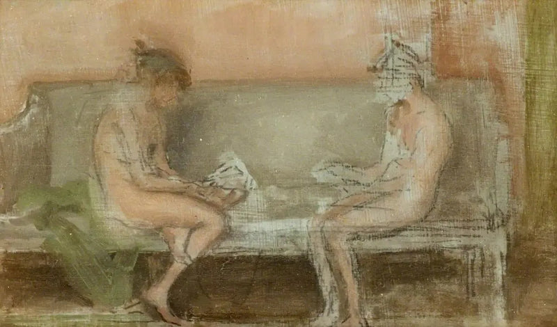 Kjøttfarge og sølv: kortspillerne - James Abbott McNeill Whistler