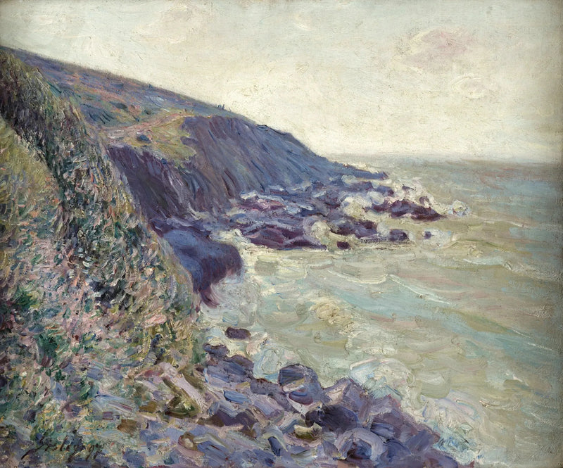 Sørvestlig vind over Langland-bukten, morgenstemning - Alfred Sisley