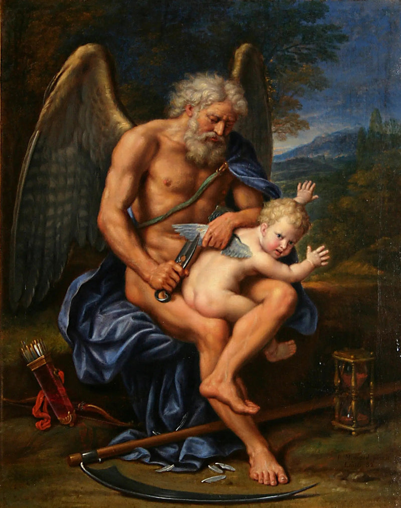 Kutte tiden med Cupids vinger - Pierre Mignard
