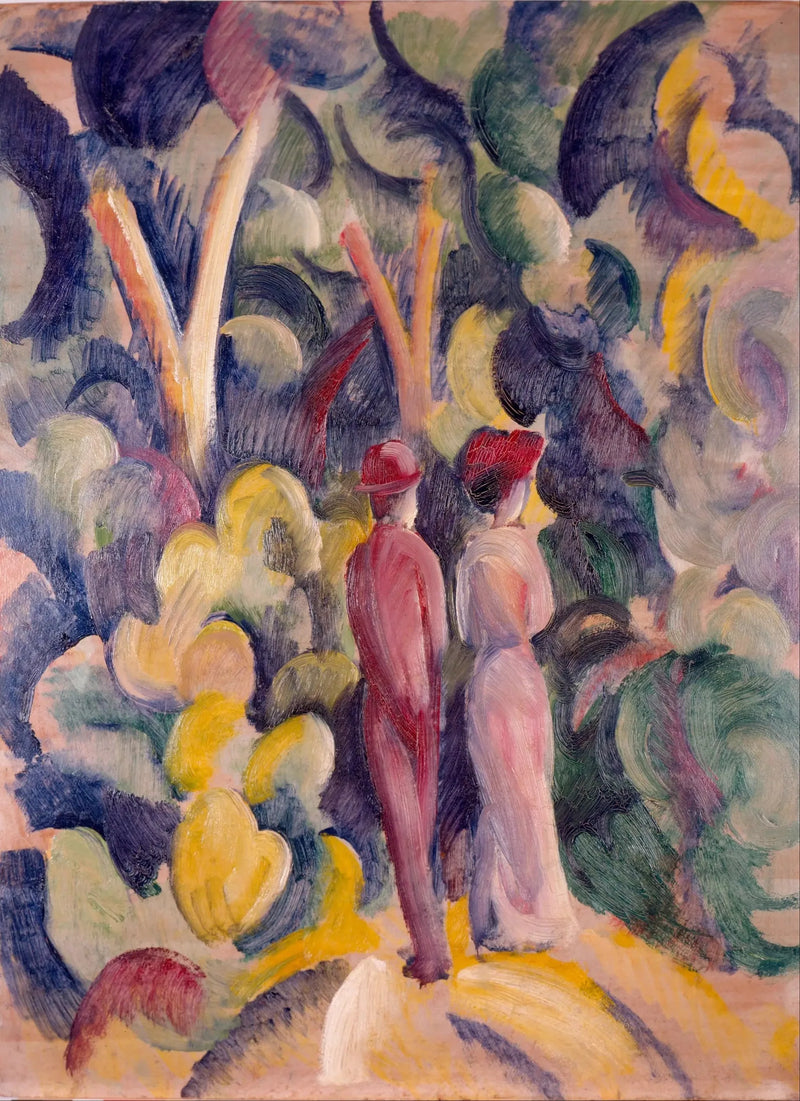 Par på skogstien - August Macke