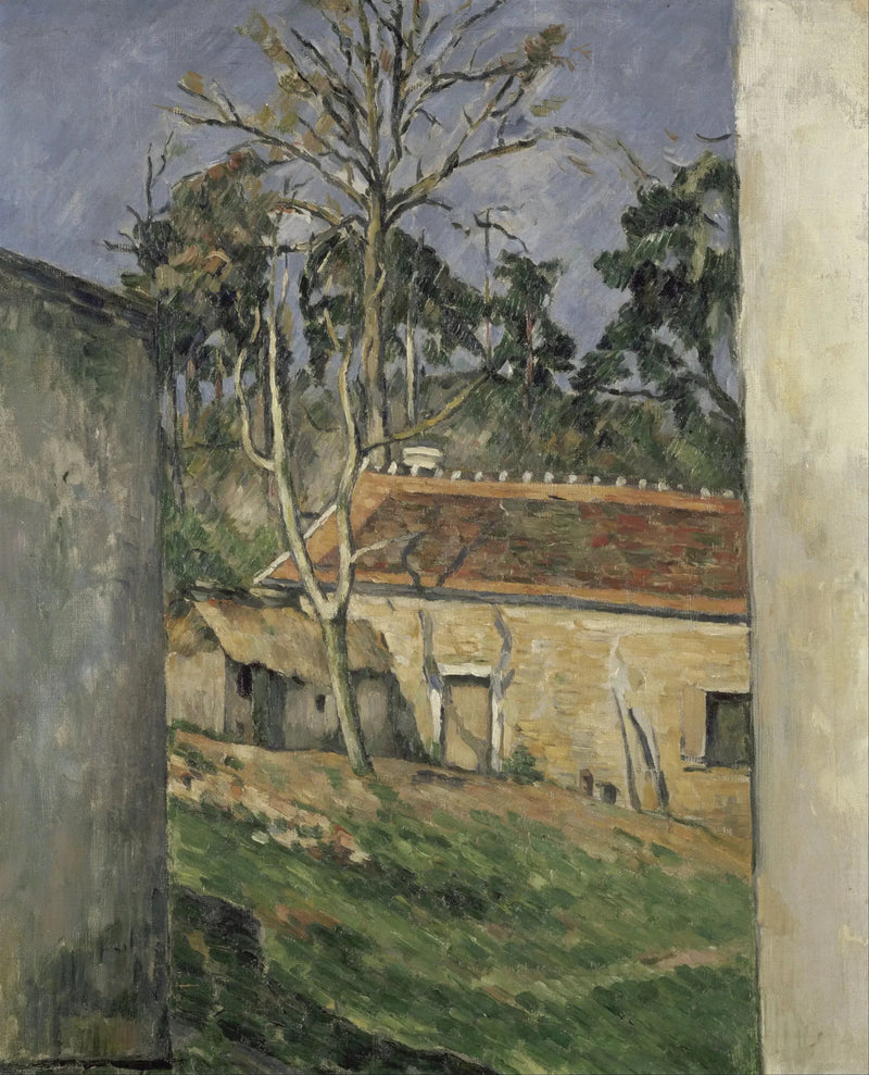 Gårdsplass i Auvers - Paul Cézanne