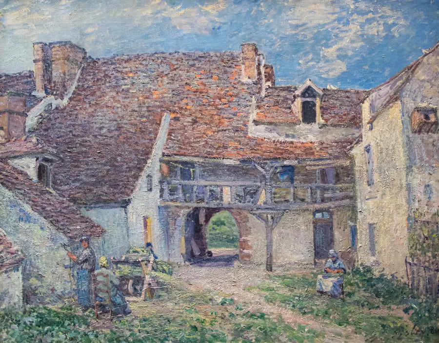 Gårdsplass i Saint-Mammès - Alfred Sisley