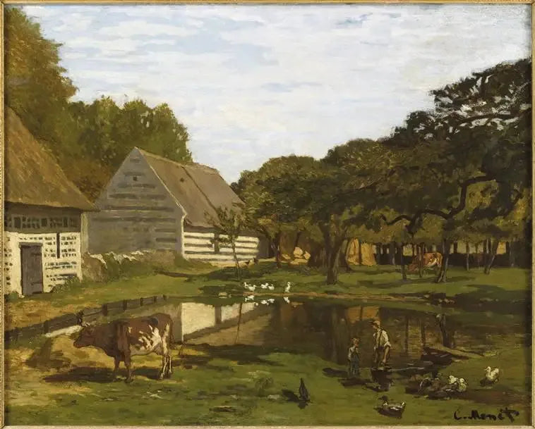 Gårdsplass i Normandie - Claude Monet