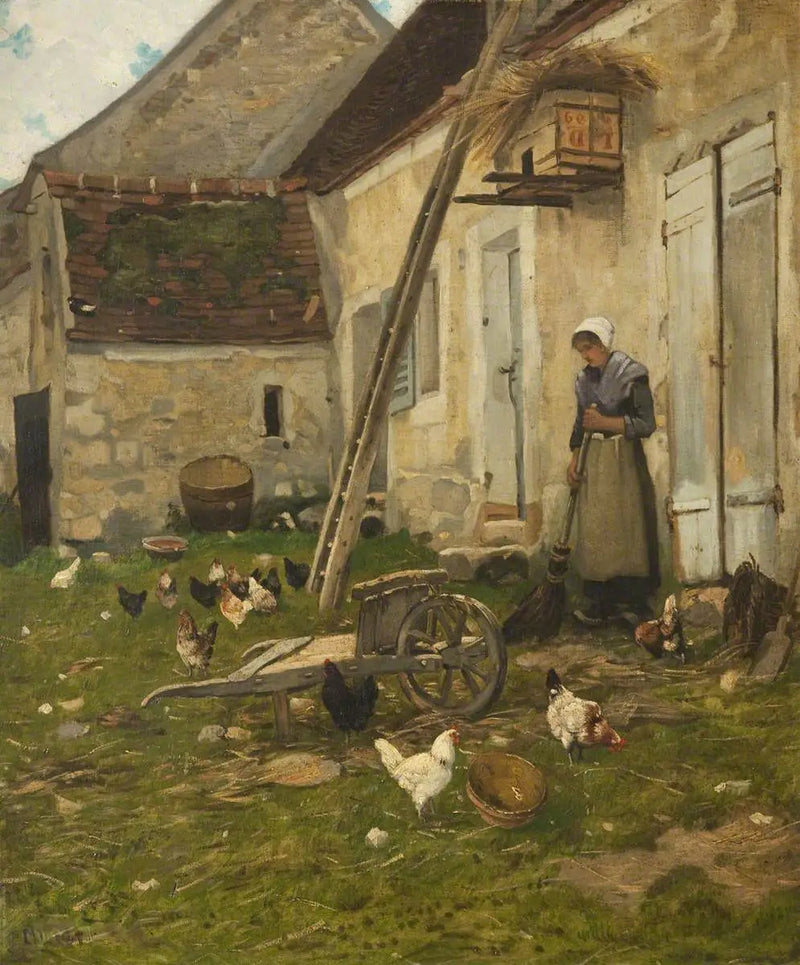 Gårdsplass - Jean-François Millet
