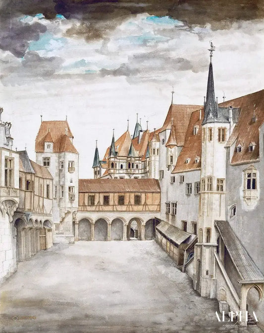 Cour du château, Innsbruck - Albrecht Dürer - Reproductions de tableaux et peintures haut de gamme