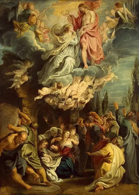 Kroning og Antakelsen av Jomfruen - Peter Paul Rubens