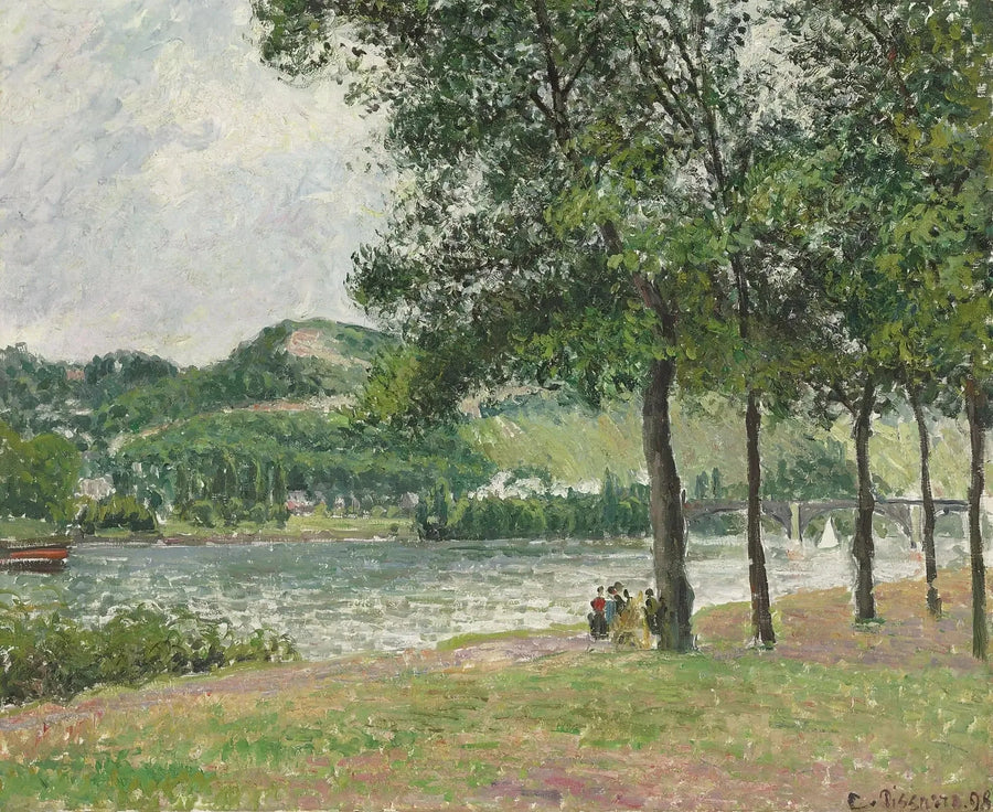 Cours-la-Reine i Rouen, overskyet himmel - Camille Pissarro