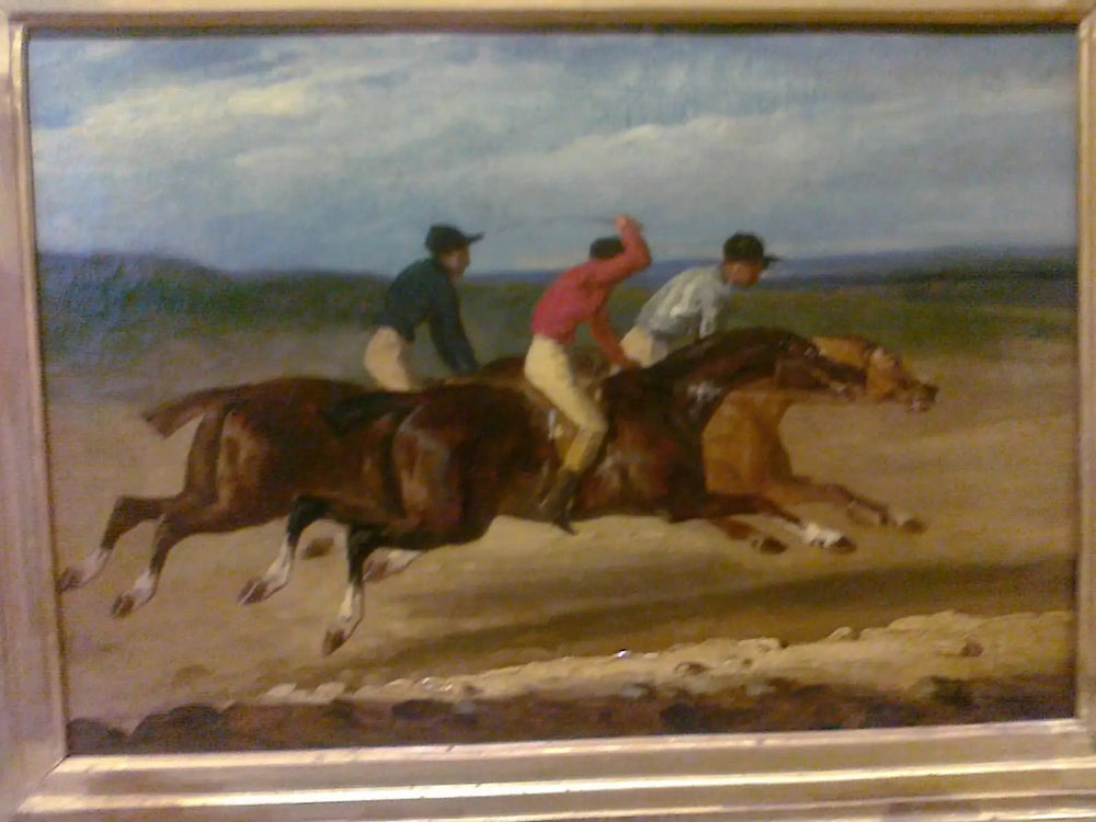 Course de chevaux montés - Théodore Géricault image 1 tableau peint à l’huile sur toile