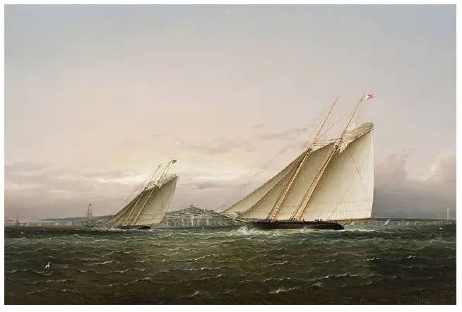 Yachtregatta i Boston havn. - James E. Buttersworth