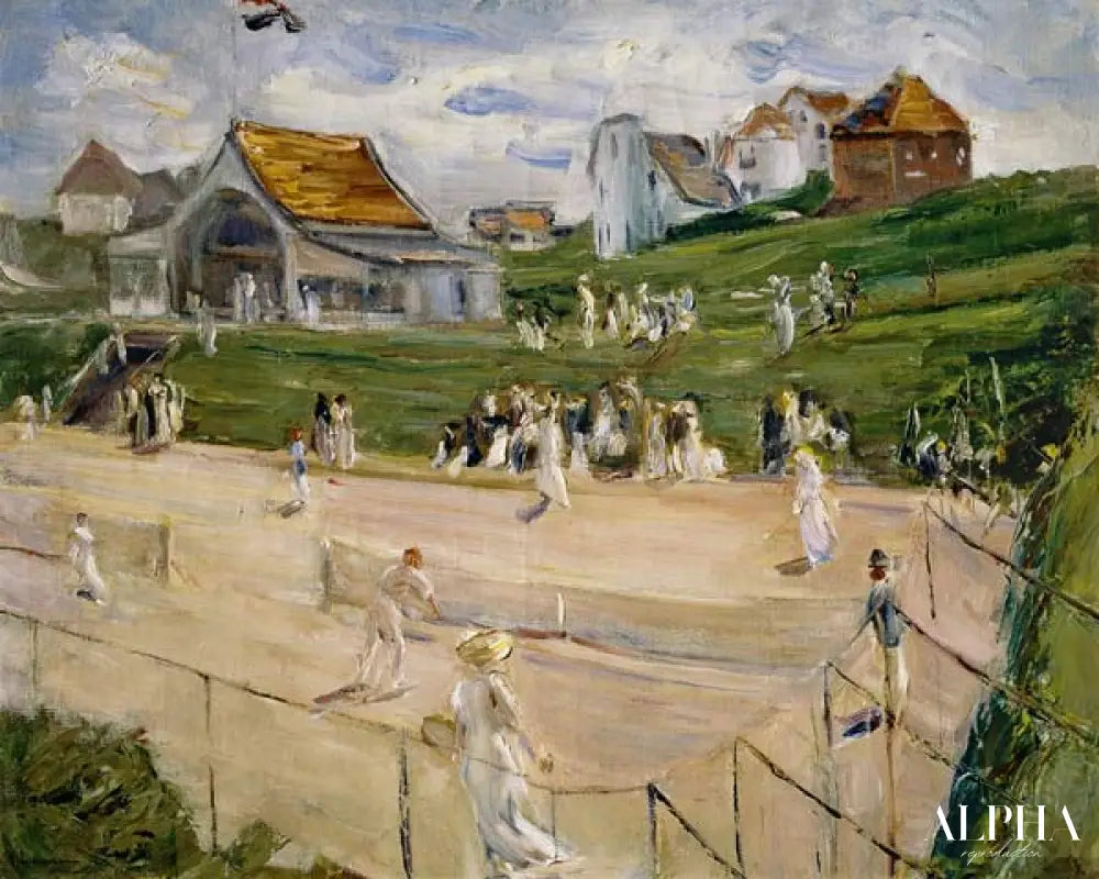 Court de tennis avec des joueurs à Noordwijk - Max Liebermann - Reproductions de tableaux et peintures haut de gamme