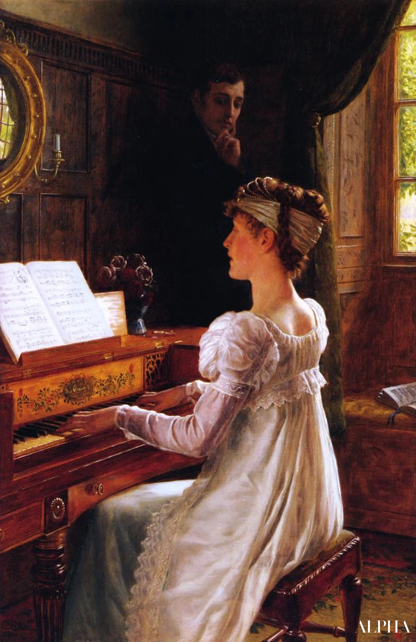Courtiser, 1903 - Edmund Leighton - Høykvalitets reproduksjoner av malerier og bilder